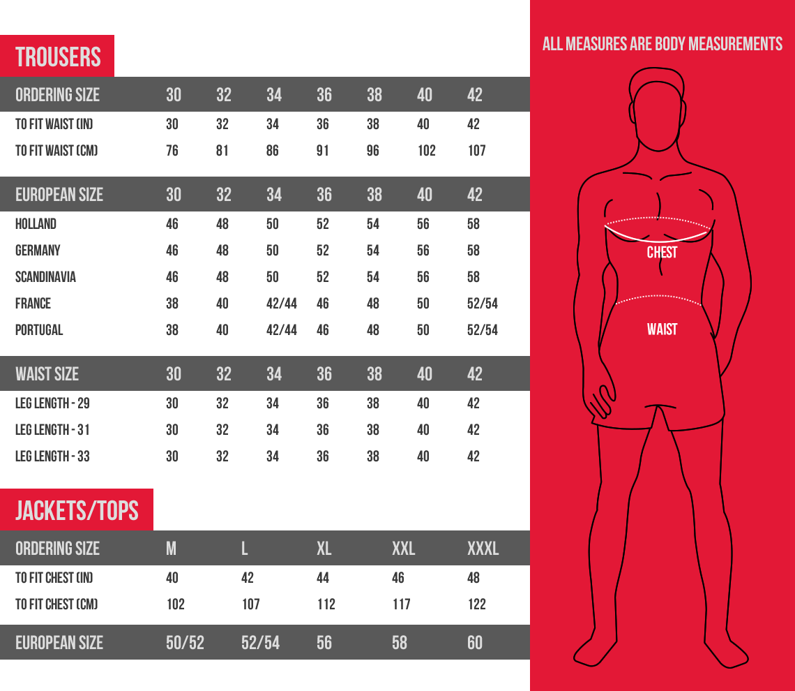 Lee Juniors Size Chart